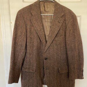 100% Wool Dark Acedemia Polo University Club Blazer Union Made in USA  Sz 41 R